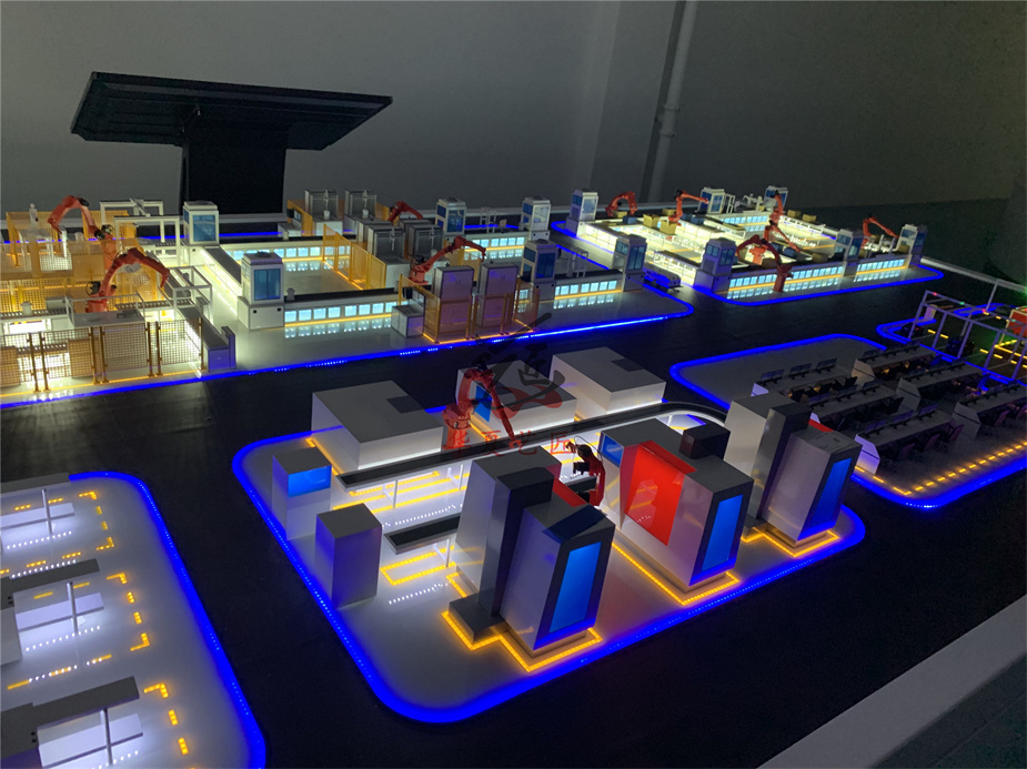 智能仓储教学仿真模型PLC进行互动编程控制