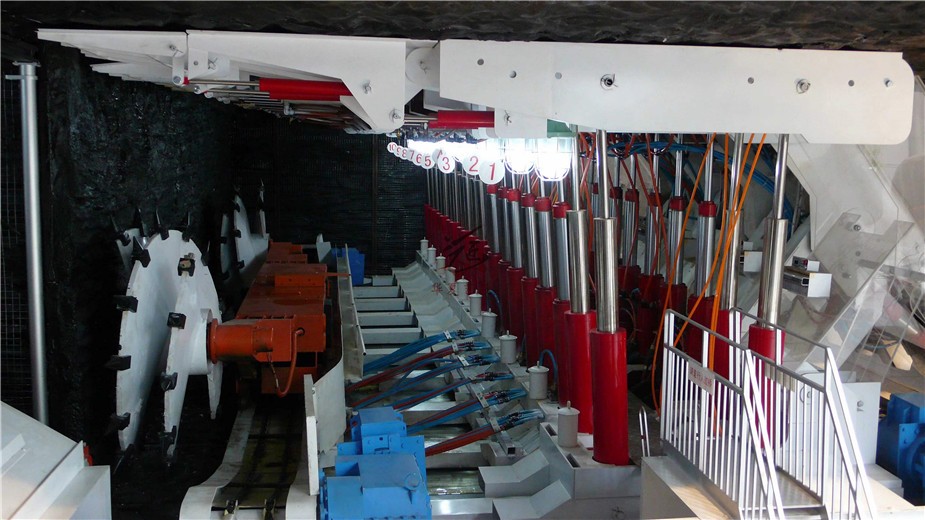 煤矿井下动态沙盘模型、采煤机、刮板机、液压支架、仿真动态模型、